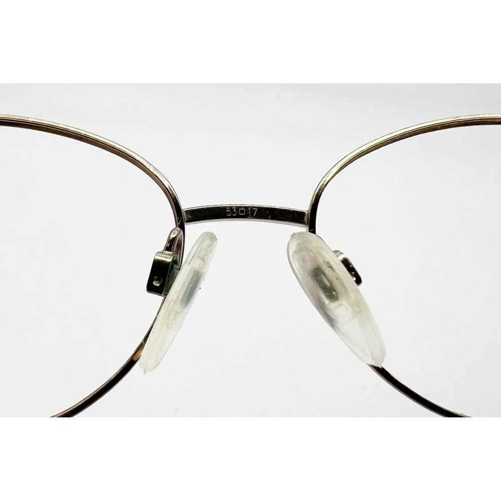 Anne Klein Eyeglasses Frames Womens Gold Tortoise Oval K1028 53-17-130 Italy